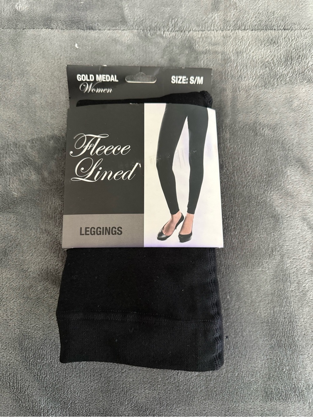 Gold Medal Women Fleece Lined Leggings - Black